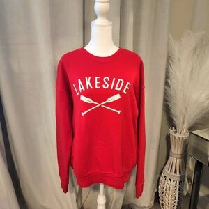 Kiel James Patrick Red Lakeside Crewneck Sweatshirt Size S